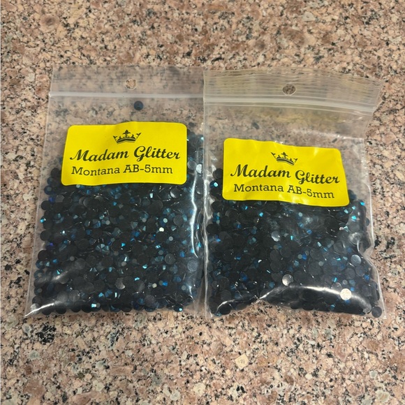 Madam Glitter Other - Madam Glitter Montana Blue Black Rhinestones AB-5mm 1450 Ct. 2 Packs